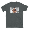 Dark Heather grey t-shirt featuring Leather Daddy design, perfect for LGBTQ pride events.