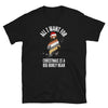 LGBT Gay Men's T-Shirts Daddy Bear Pride - Xmas Christmas Bear Pride design on black cotton shirt.