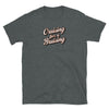 LGBTQ Gay Cruisin' For A Bruisin' T-Shirt in dark grey color with humorous text design.