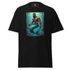 LGBTQ Merpride - Male Merman - Damien Mermaid Shirt featuring a muscular merman on a black tee.