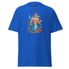 LGBTQ Merpride - Male Merman - Twink Jock Mermaid Shirt in blue with graphic design.