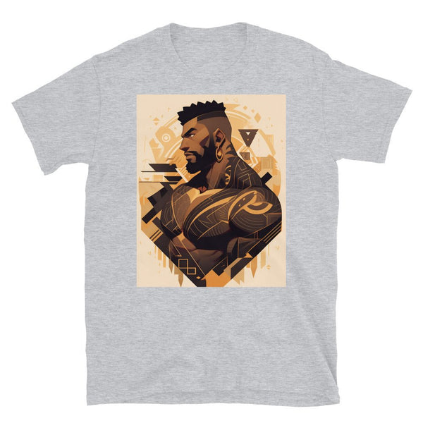 Muscle Gay Bear 07 Geometric Abstract Art Shirt featuring a muscular man graphic design.