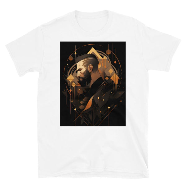 Muscle Gay Bear 12 Geometric Abstract Art Shirt featuring colorful geometric design.