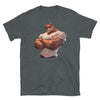 Muscle Gay Bear Anime Art Shirt featuring a muscular bear character, gay pride apparel.