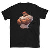 Muscle Gay Bear Anime Art Shirt featuring a strong bear character on a black t-shirt.