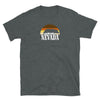 Dark grey gay bear shirt featuring Nevada LGBTQ Rainbow Gay Daddy Bear Pride design.