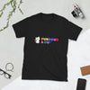 Proud Cat Lover T-Shirt for LGBTQ pet owners in black with colorful lettering.