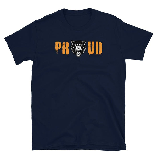 Proud Gay Bear - Gay Pride Shirt featuring bold bear graphic on navy tee.