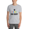 Proud Gay Dog Dad Shirt - LGBT Shirts Men, Gay Proud Dog T-Shirt in gray with colorful text.