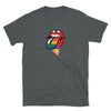 Rainbow Lips T-Shirt | LGBTQ Rainbow | Gay - Lesbian Tee with colorful graphic design on dark shirt.