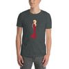 Unisex shirt showcasing a drag queen in a red gown, part of RuPauls Drag Race Shirt Sassy Lady Ru Paul Shirt.