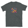 Unisex shirt featuring colorful text saying 'Shade Never Made Anybody Less Gay', perfect for pride.