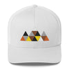 Subtle Gay Bear Pride Trucker Hat | Bear Brotherhood Triangles Cap, featuring colorful triangle design, perfect for pride apparel.