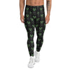 Toxic Reaper Men’s Leggings with radioactive skulls and biohazard symbols for gym and streetwear.