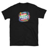 Black t-shirt featuring colorful Gay Pride Florida graphic, ideal LGBT apparel.