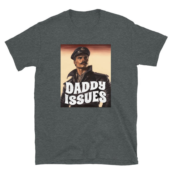 Vintage Daddy Issues Shirt of Leather Daddy Gay LGBTQ Pride Leather Daddy Gay Pride featuring a graphic design with a muscular man.