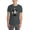 Vintage Muscle Bear T-shirt, Brotherhood of Bears Gay Daddy Bear, LGBTQ design on grey shirt, gay pride apparel.