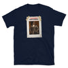 Navy blue gay shirt featuring 'Wanted Dom Daddy' graphic design.