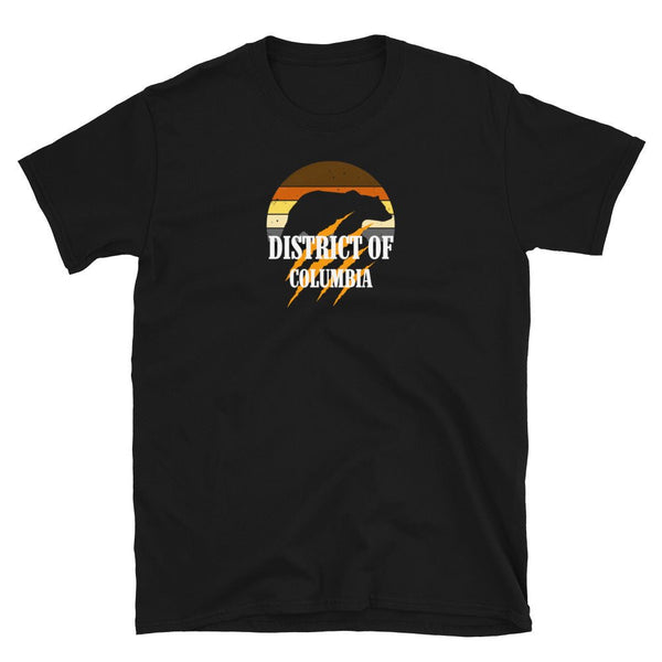 Black t-shirt featuring District of Columbia graphic, perfect LGBT pride apparel.